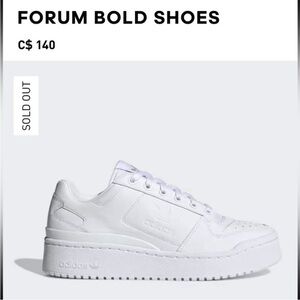 Adidas Forum Bold Platform Sneakers White Chunky Streetwear Shoes Women